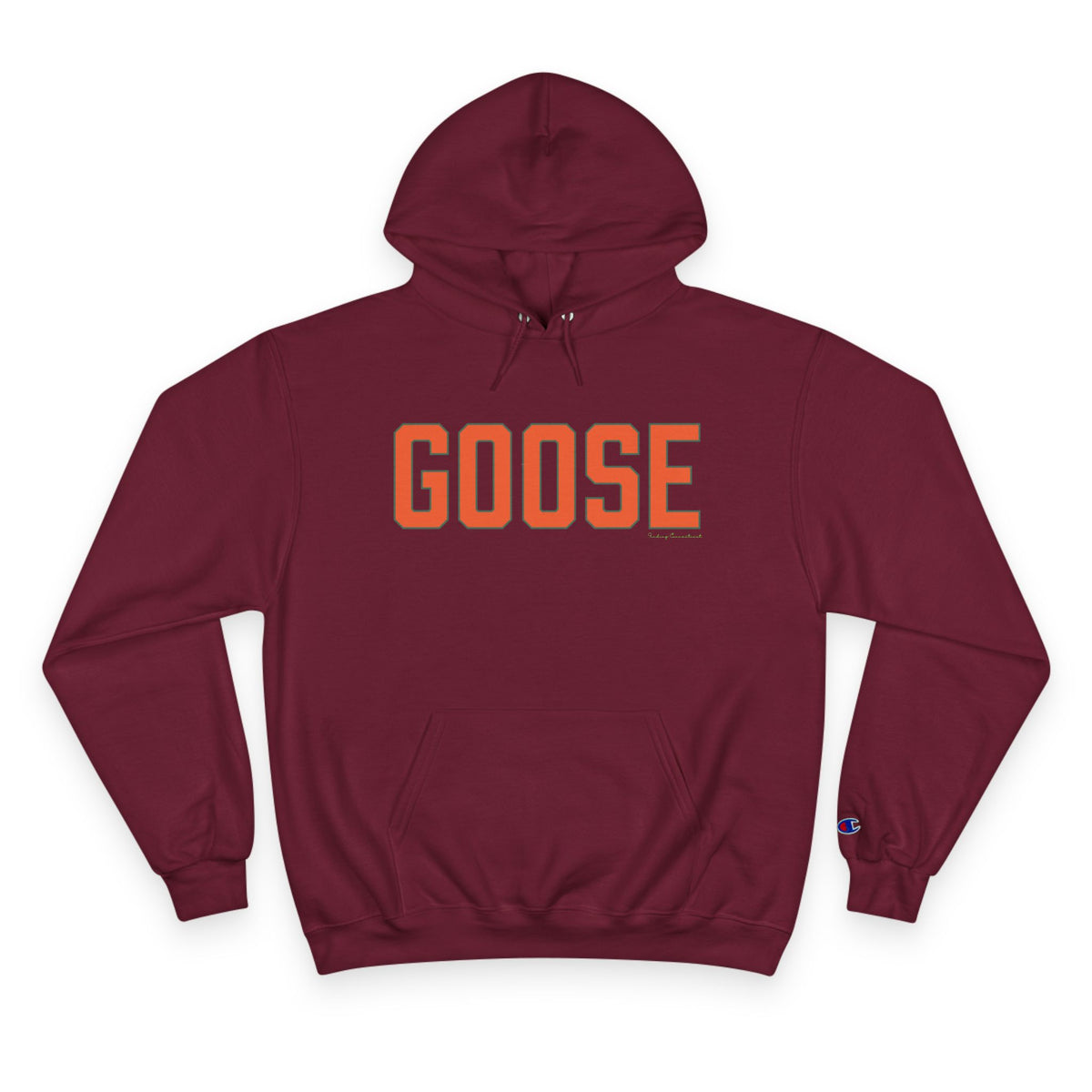 Goose Zip Code Orange & Green Champion Hoodie
