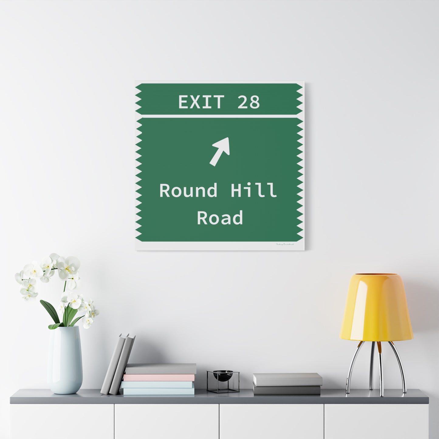 Vintage Merritt Parkway Exit 28 Sign Matte Canvas, Stretched, 1.25"