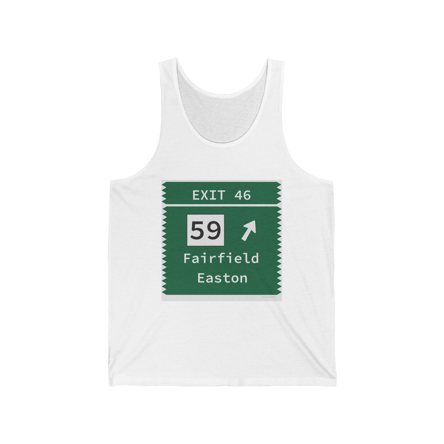 Vintage Merritt Parkway Exit 46 Sign Unisex Jersey Tank Top