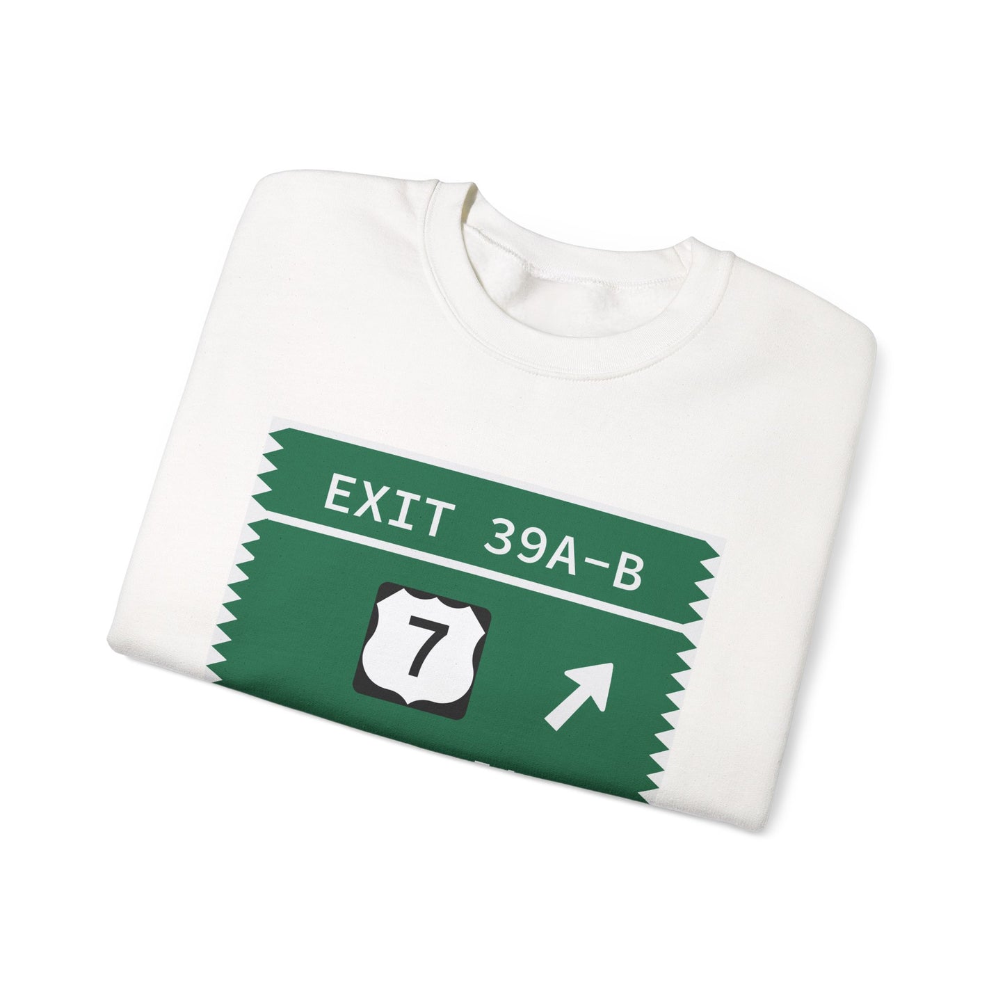 Vintage Merritt Parkway Exit 39 A-B Sign Unisex Heavy Blend™ Crewneck Sweatshirt
