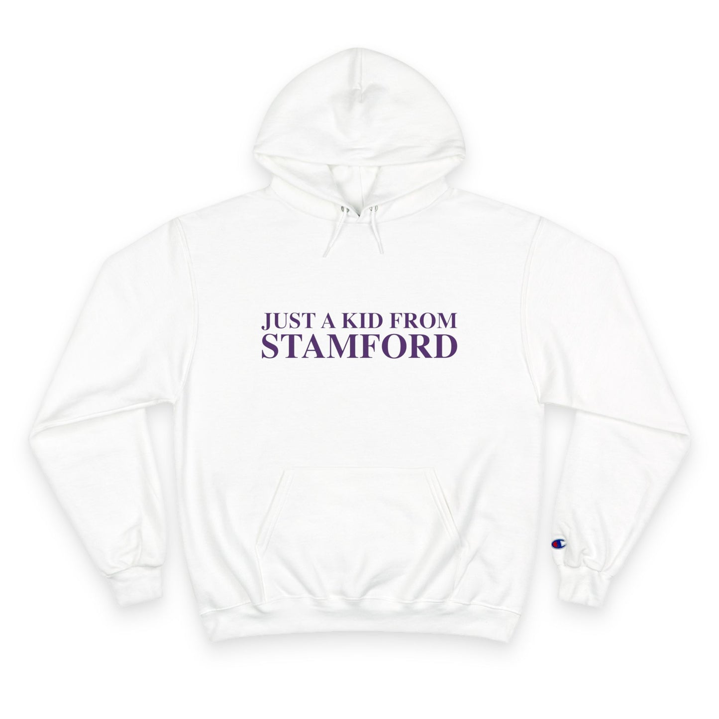 Just a kid from Stamford Champion Hoodie