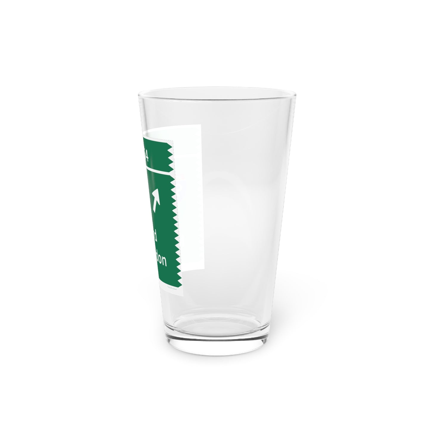 Vintage Merritt Parkway Exit 54 Sign Pint Glass, 16oz