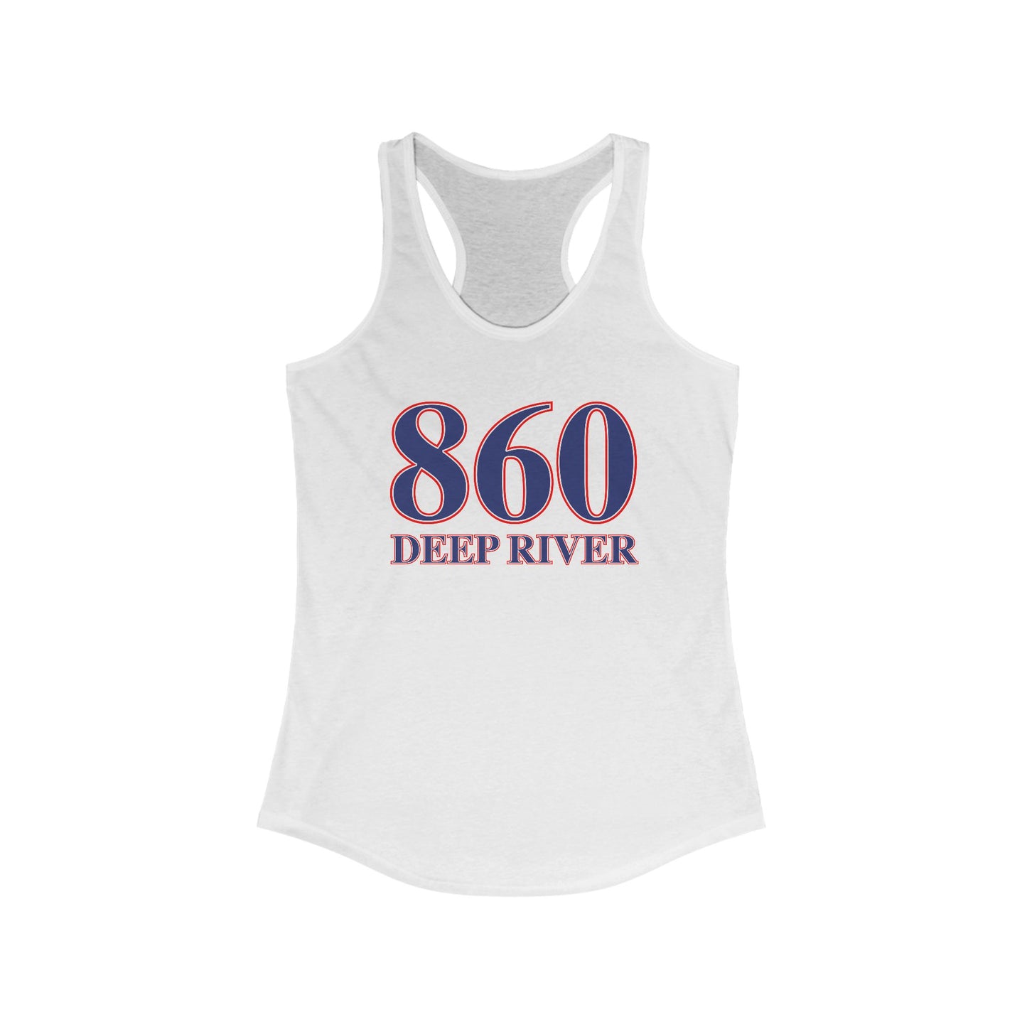 860 Deep River Red White & Blue Women's Ideal Racerback Tank Top