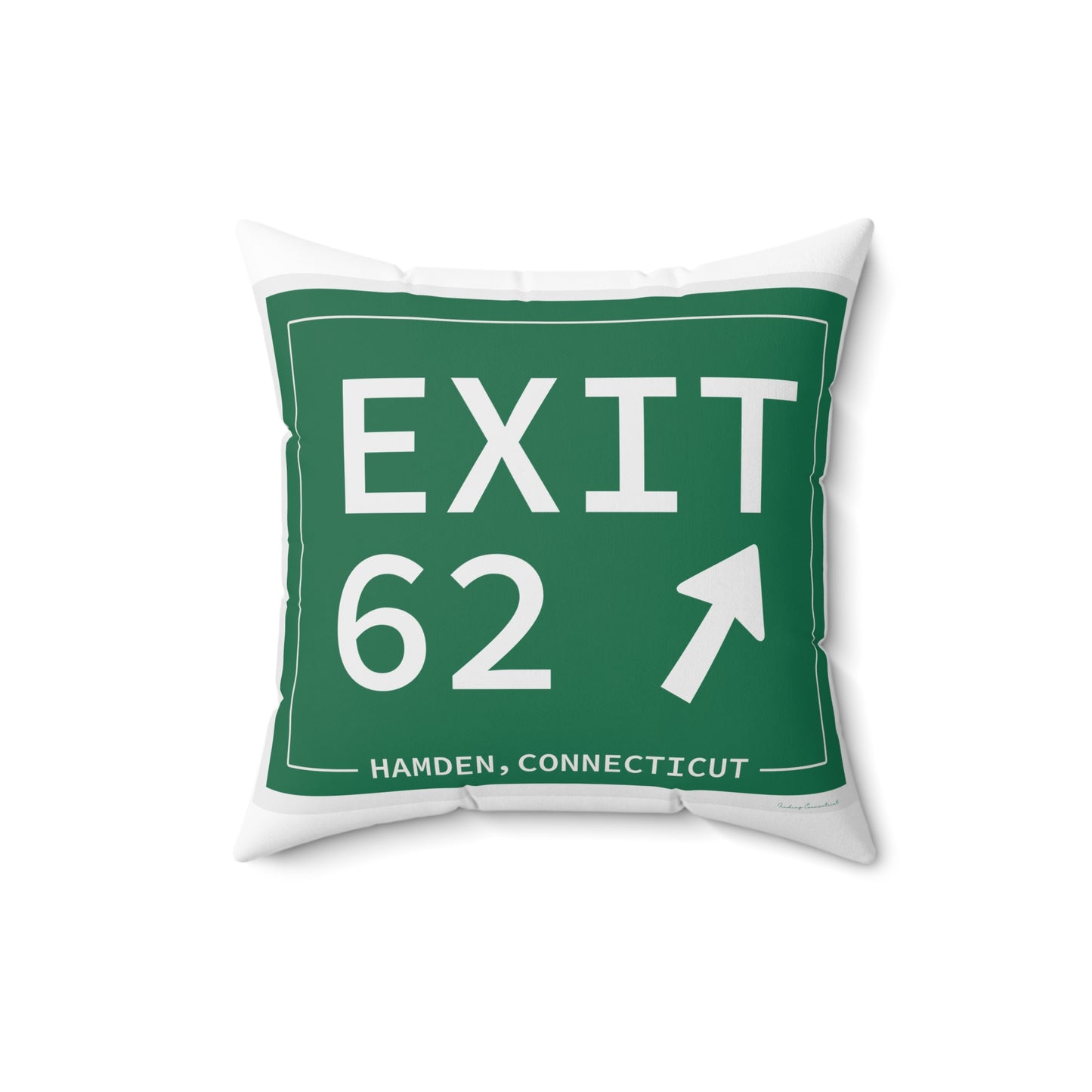 Vintage Exit 62 WCP Sign Spun Polyester Square Pillow