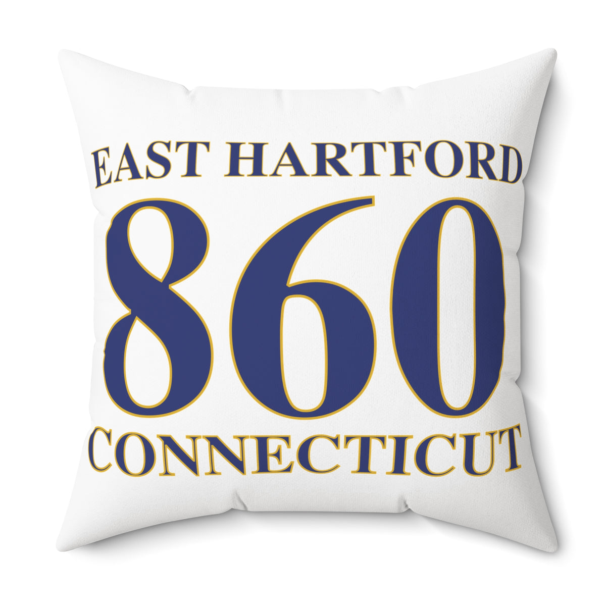 East Hartford 860 Connecticut Polyester Square Pillow