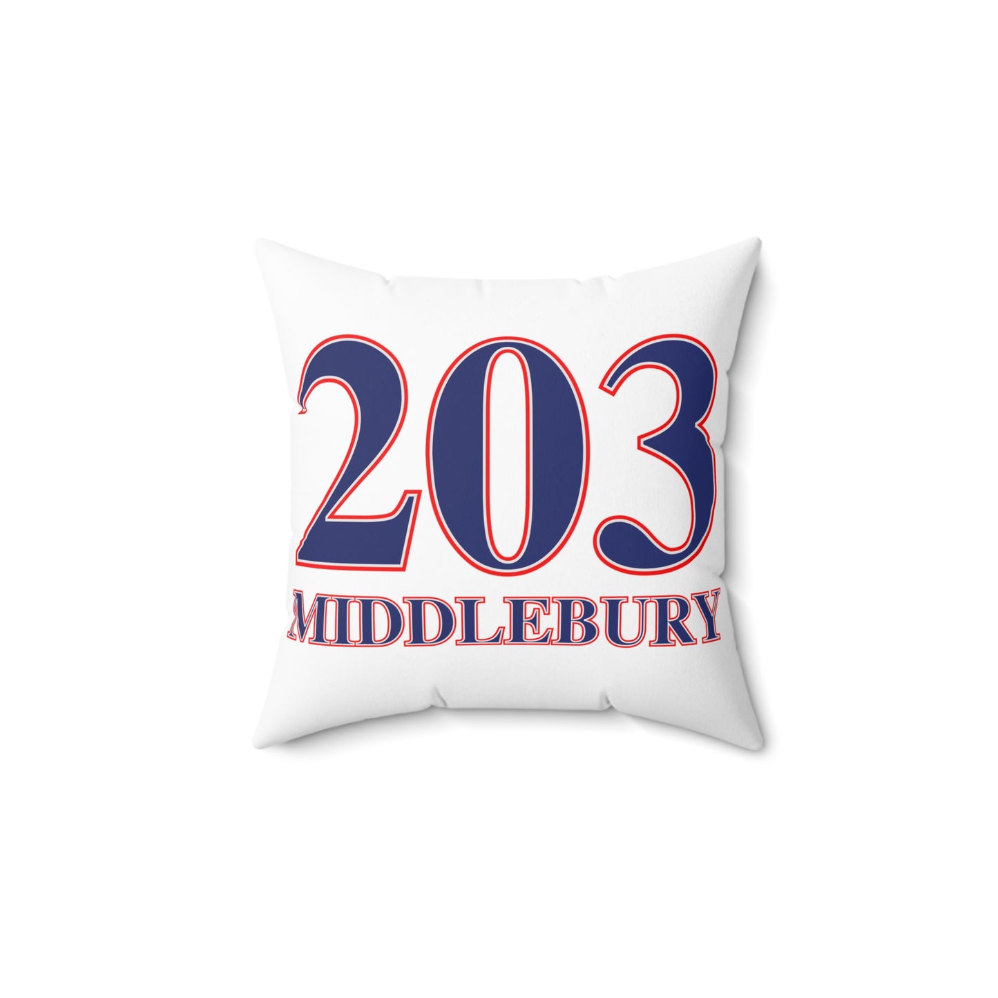 203 Middlebury Red White & Blue Spun Polyester Square Pillow