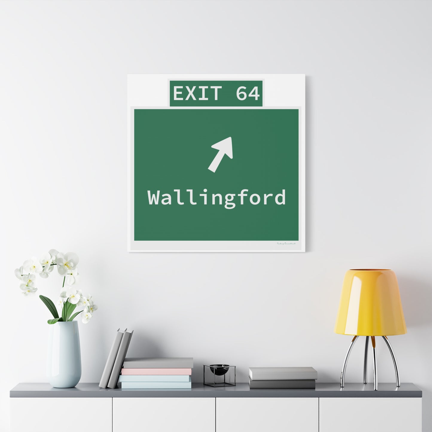 Vintage WCP Exit 64 Sign Matte Canvas, Stretched, 1.25"