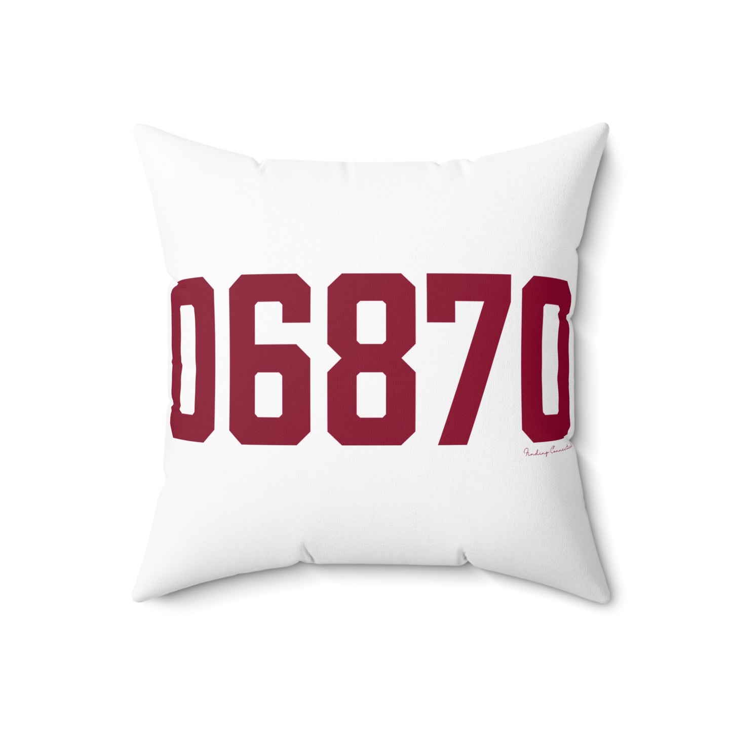 06870 - Greenwich Connecticut Zip Code Spun Polyester Square Pillow
