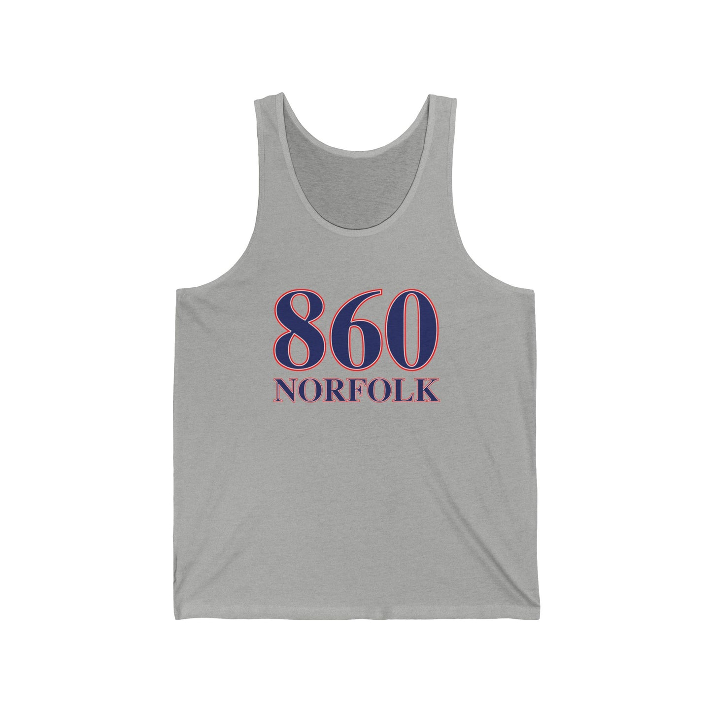 860 Norfolk Red White & Blue Unisex Jersey Tank Top