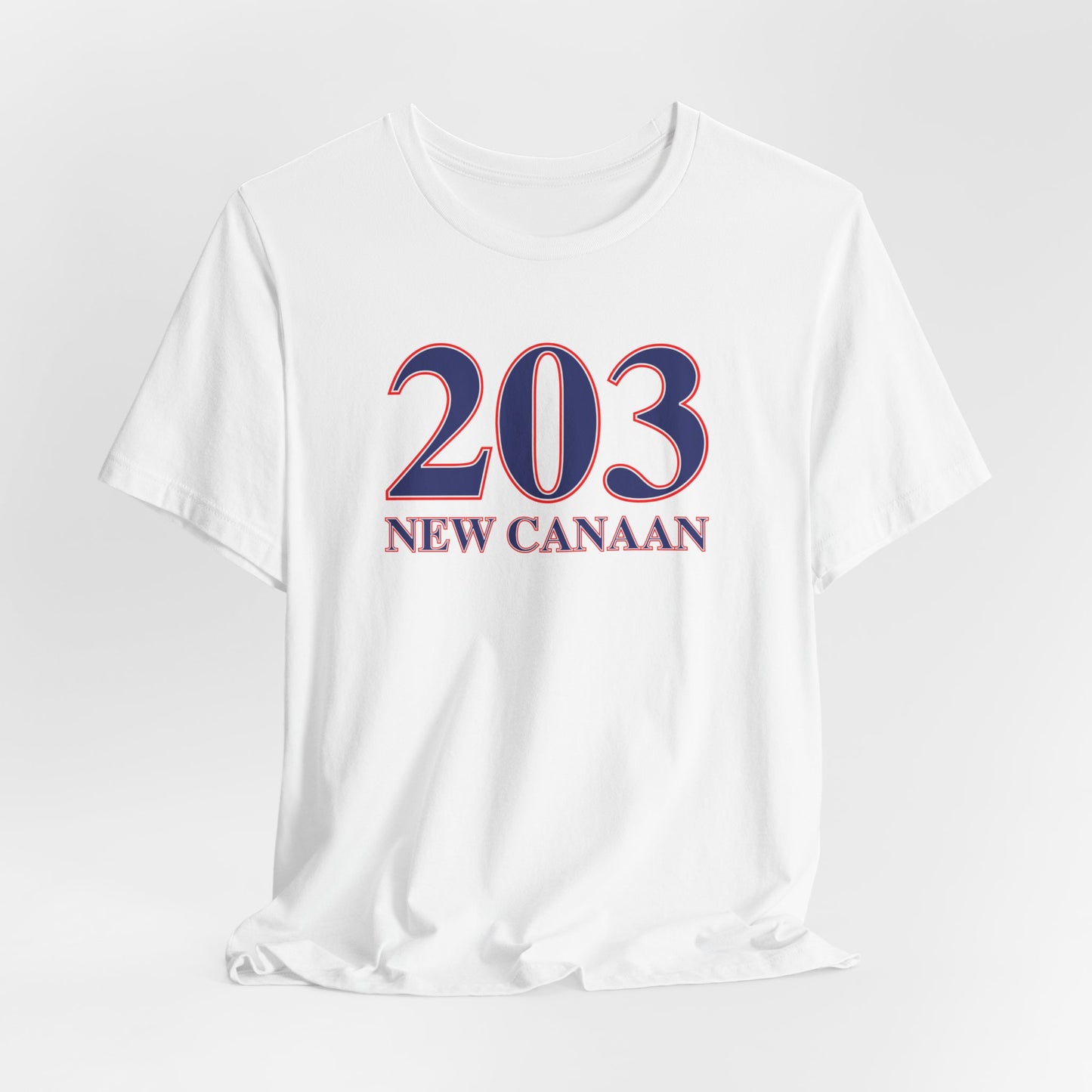 203 New Canaan Red White & Blue Unisex Jersey Short Sleeve T-Shirt