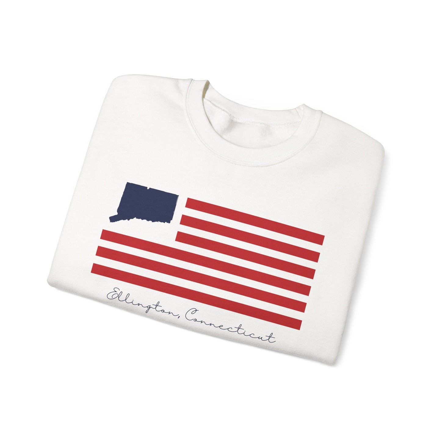 Ellington Connecticut Flag Unisex Heavy Blend™ Crewneck Sweatshirt