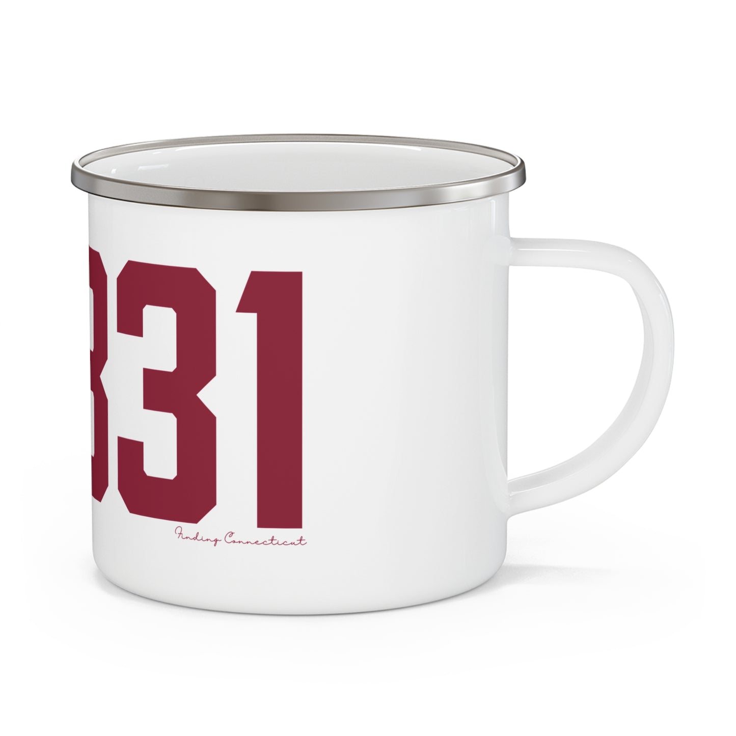 06831 - Greenwich Connecticut Zip Code Enamel Camping Mug