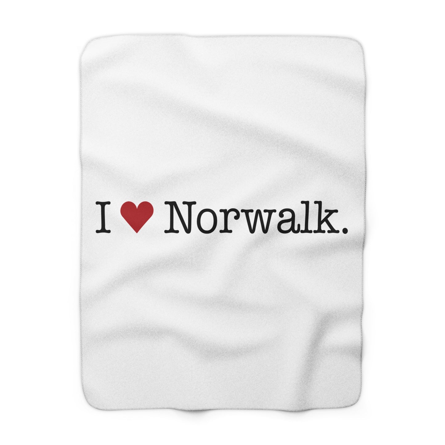 I Heart Norwalk. Sherpa Fleece Blanket