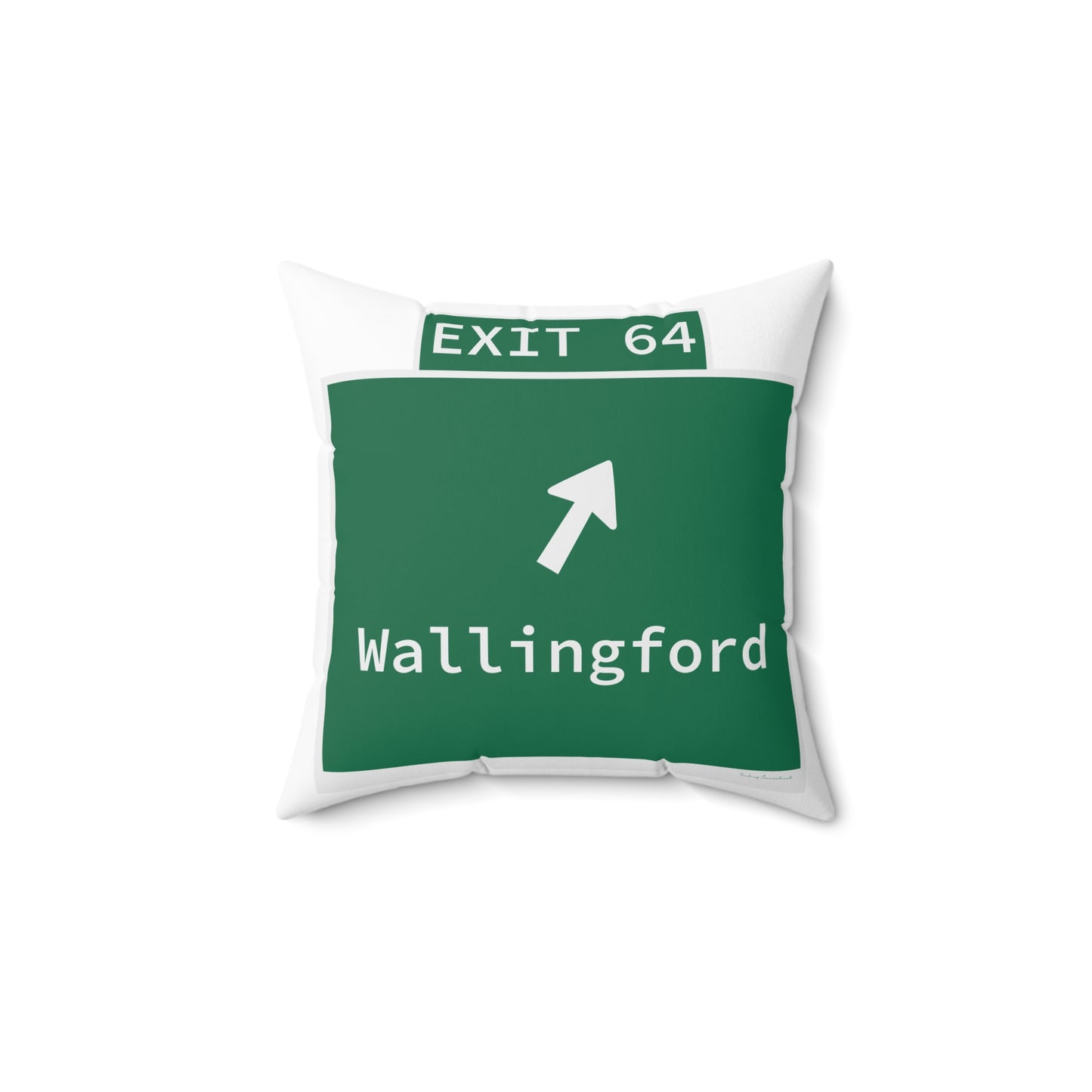 Vintage WCP Exit 64 Sign Spun Polyester Square Pillow