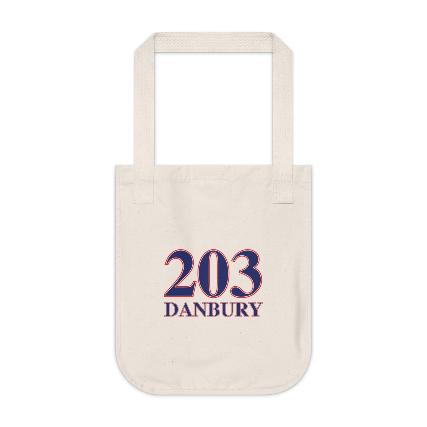 203 Danbury Red White & Blue Organic Canvas Tote Bag