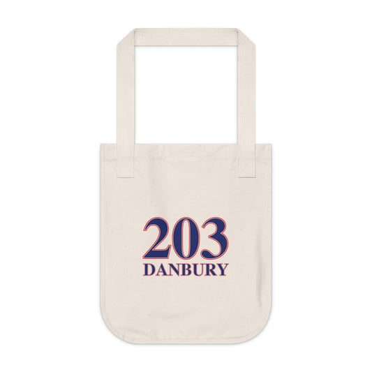 203 Danbury Red White & Blue Organic Canvas Tote Bag