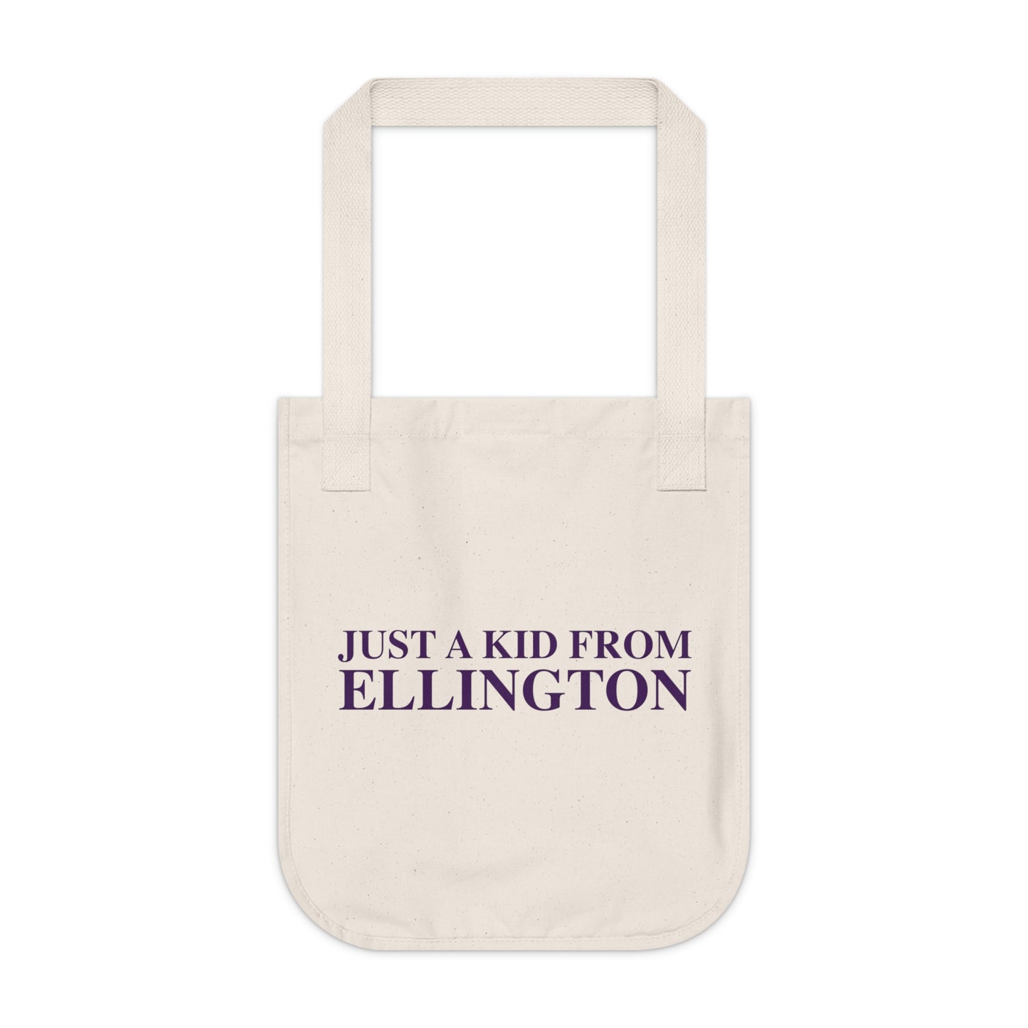 Just a kid from Ellington Organic Canvas Tote Bag