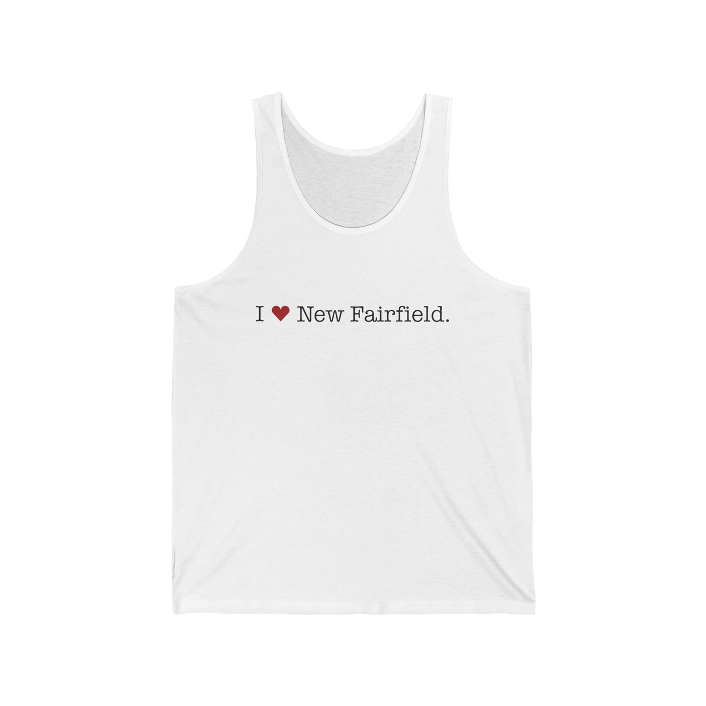 I Heart New Fairfield. Unisex Jersey Tank Top