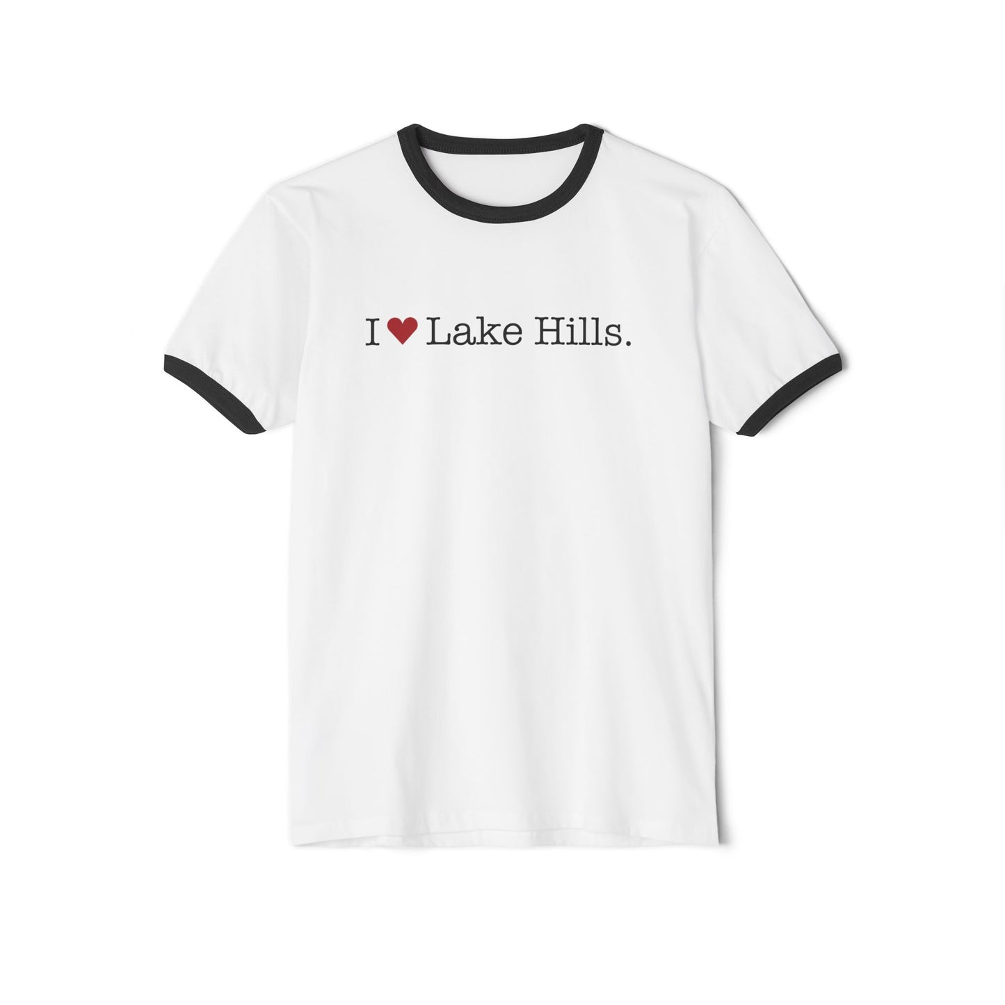 I Heart Lake Hills. Unisex Cotton Ringer T-Shirt