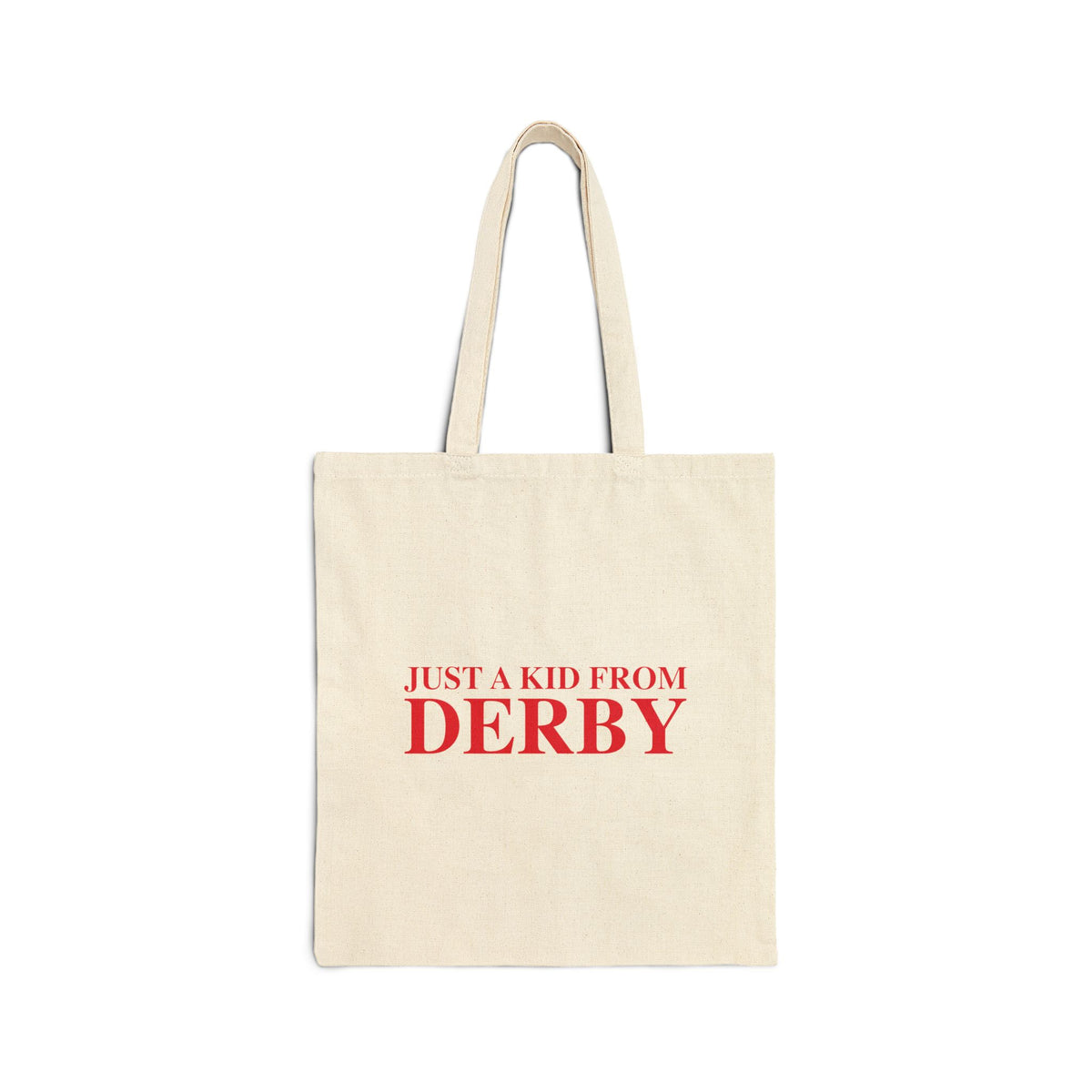 Just a kid from Derby Cotton Canvas Tote Bag