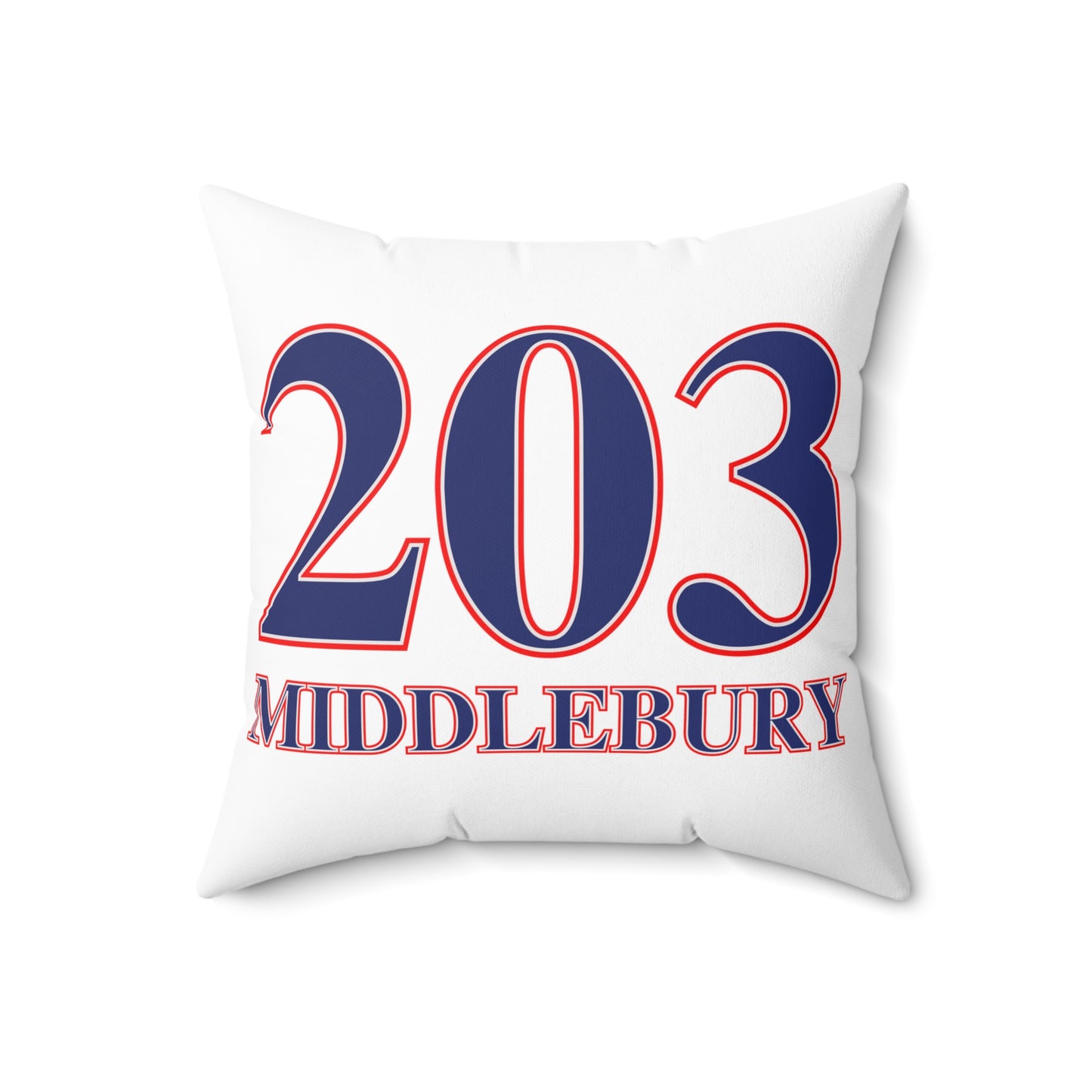 203 Middlebury Red White & Blue Spun Polyester Square Pillow