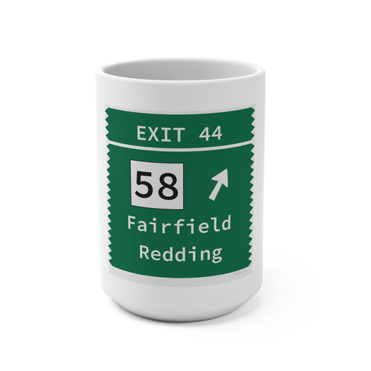 Vintage Merritt Parkway Exit 44 Sign Mug 15oz