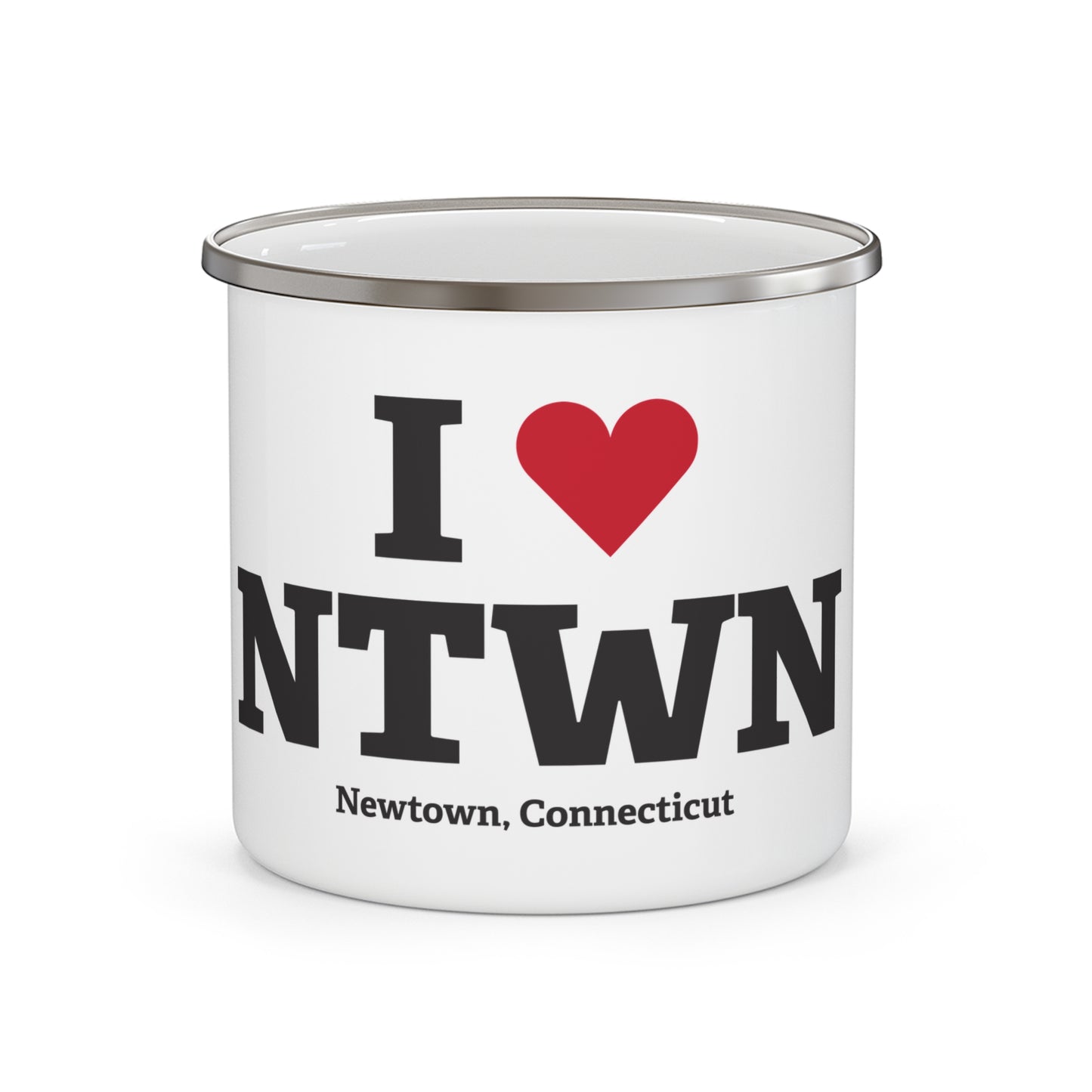 I Heart NTWN Enamel Camping Mug
