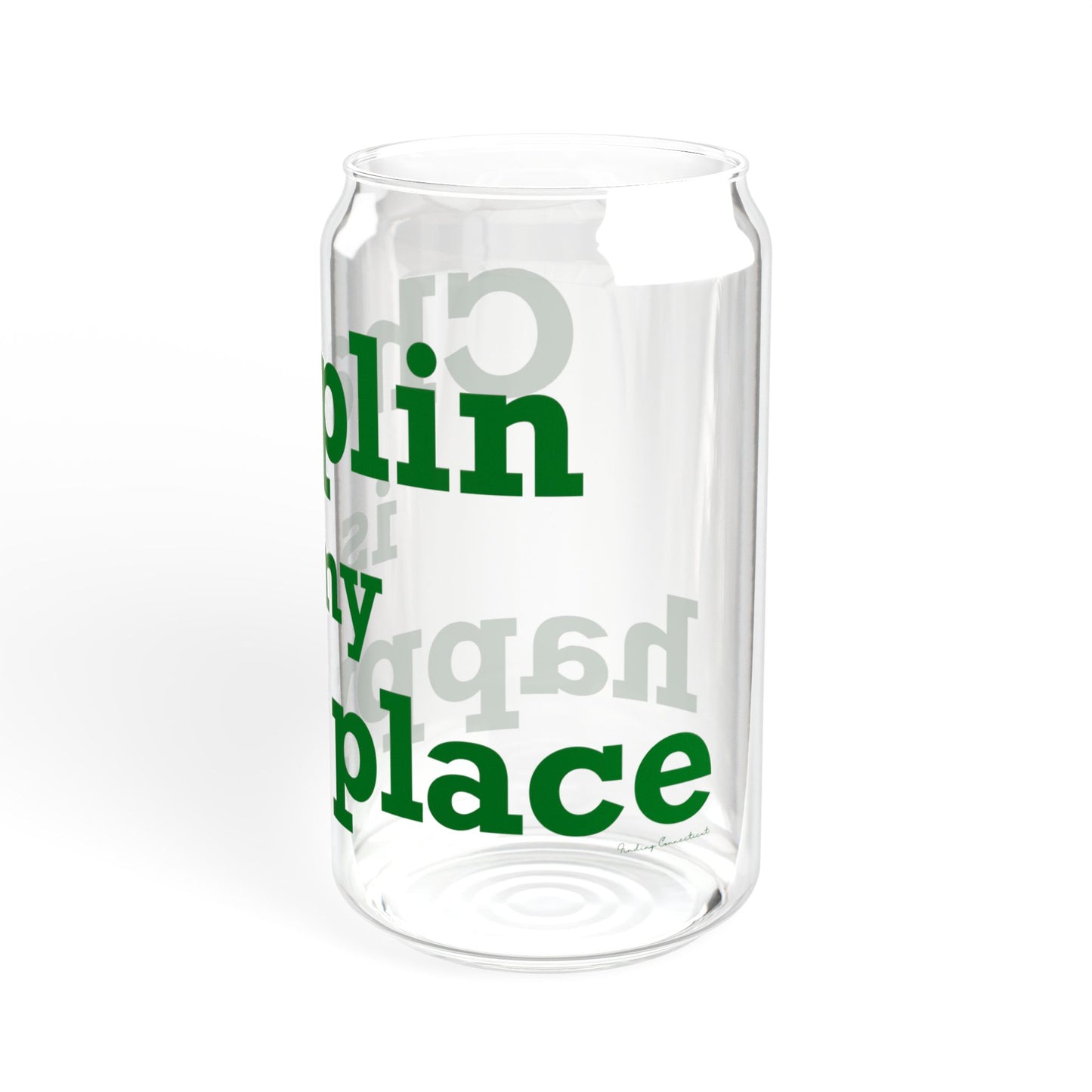 Chaplin is My Happy Place Sipper Glass, 16oz