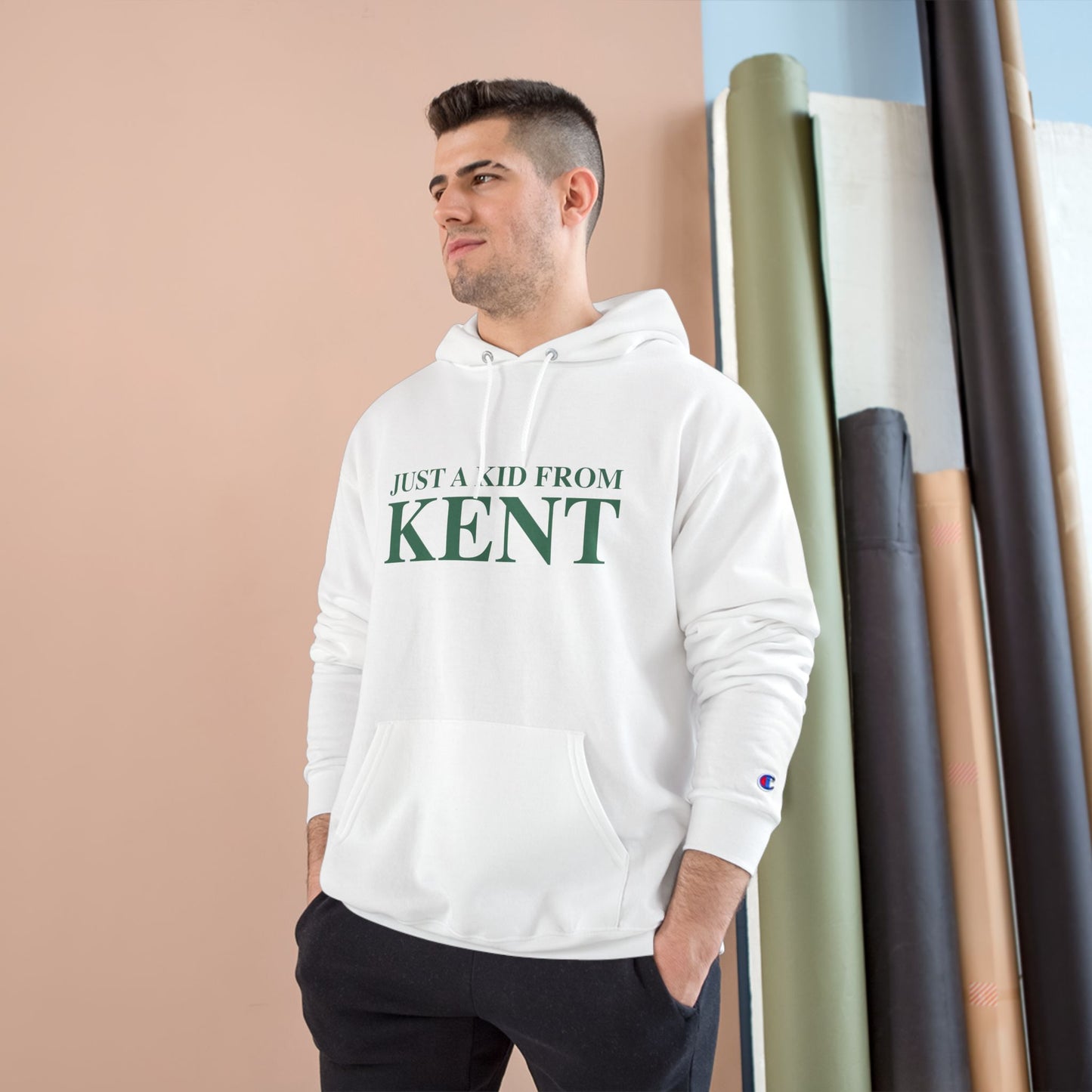 Just a kid from Kent Champion Hoodie