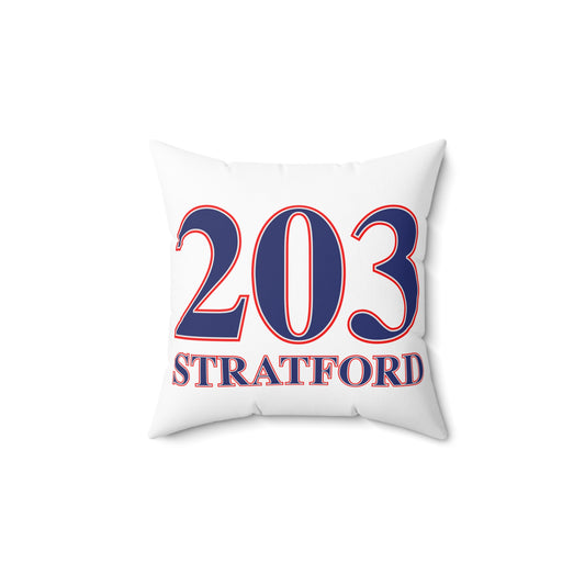 203 Stratford Red White & Blue Spun Polyester Square Pillow