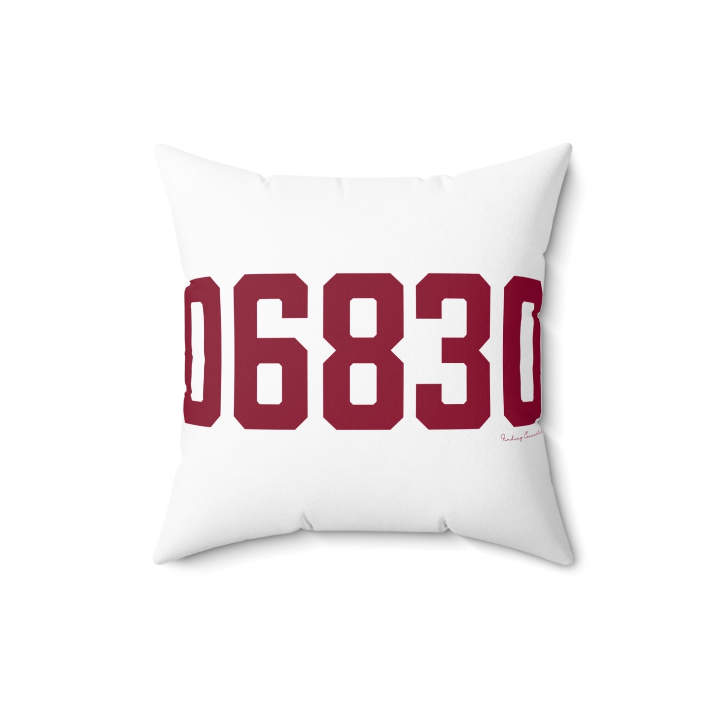 06830 - Greenwich Connecticut Zip Code  Spun Polyester Square Pillow