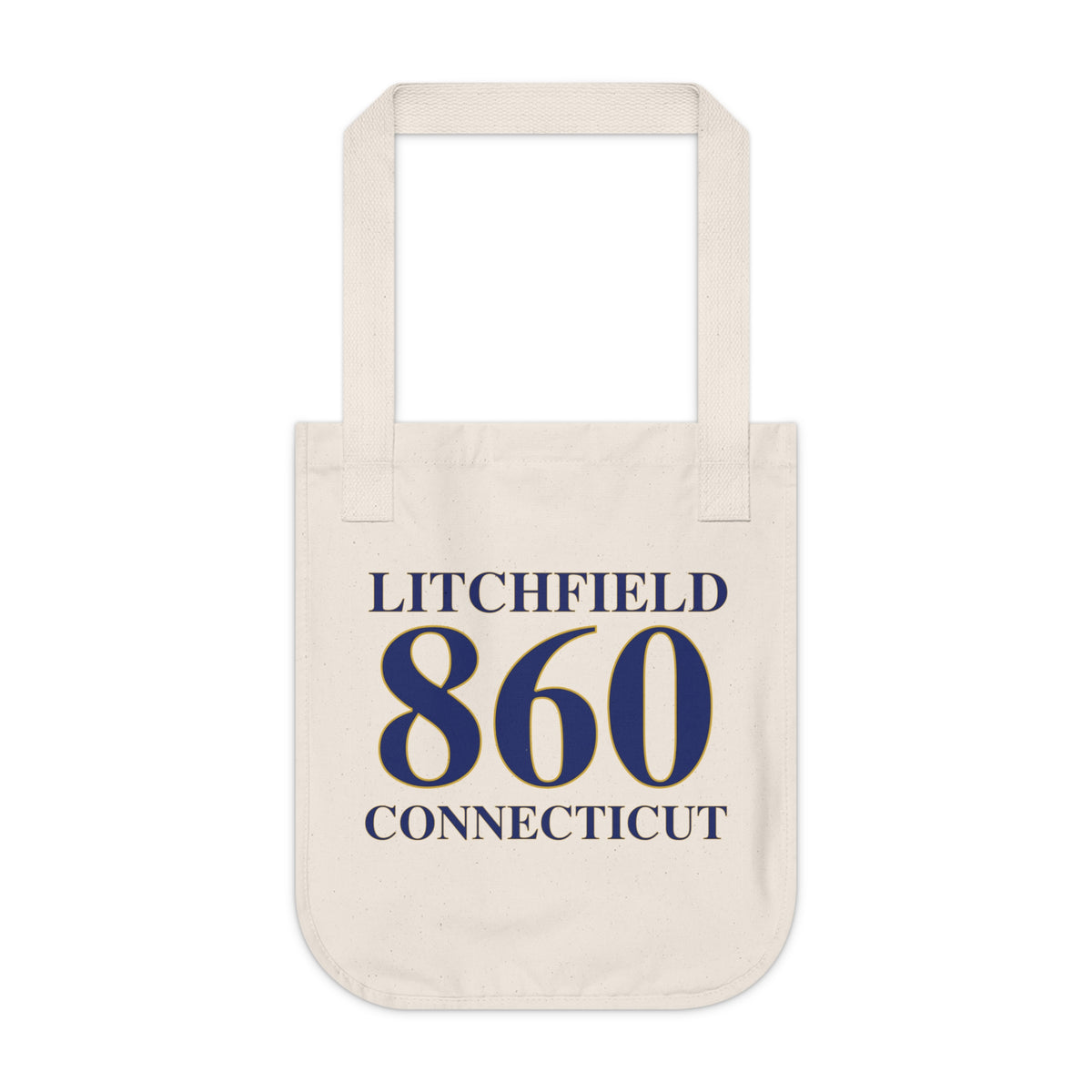 Litchfield 860 Connecticut Organic Canvas Tote Bag
