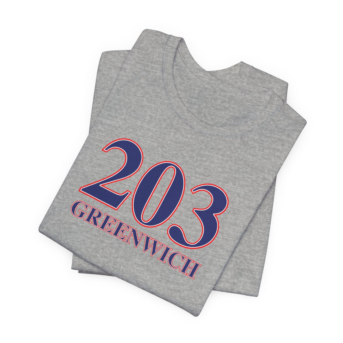 203 Greenwich Red, White & Blue Unisex Jersey Short Sleeve T-Shirt