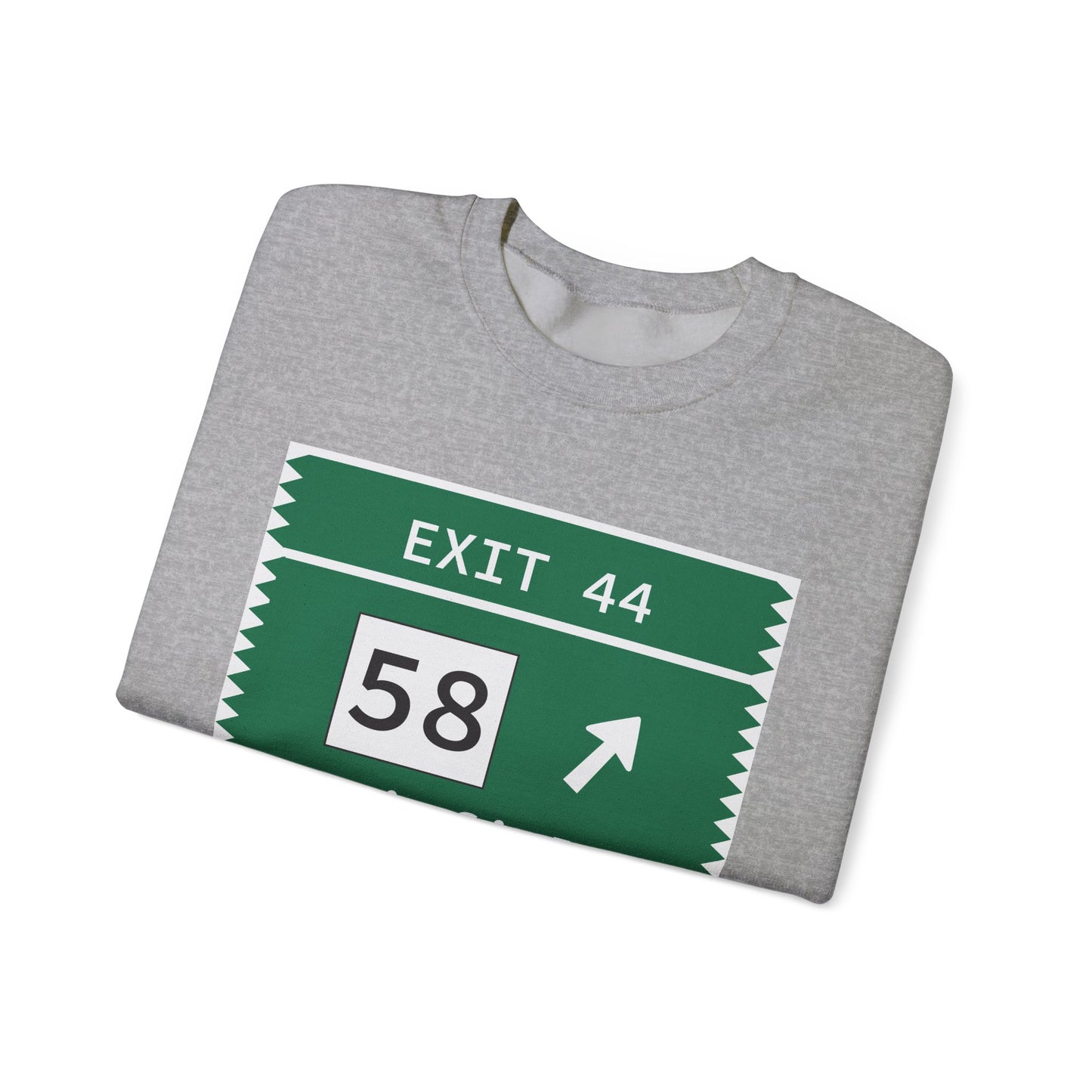 Vintage Merritt Parkway Exit 44 Sign Unisex Heavy Blend™ Crewneck Sweatshirt