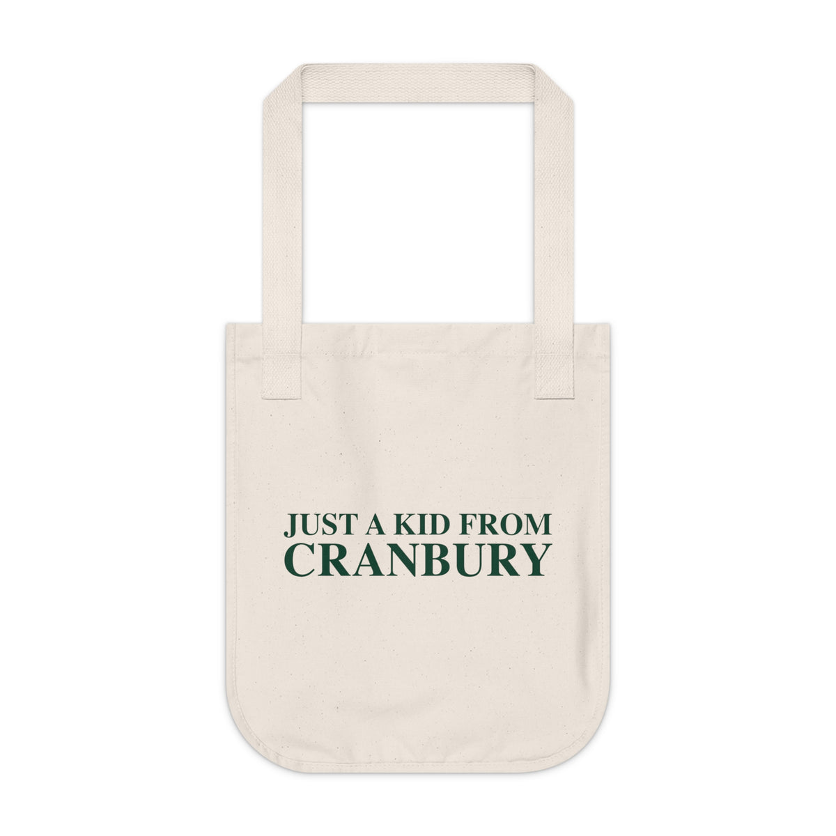 Just a kid from Cranbury Organic Canvas Tote Bag