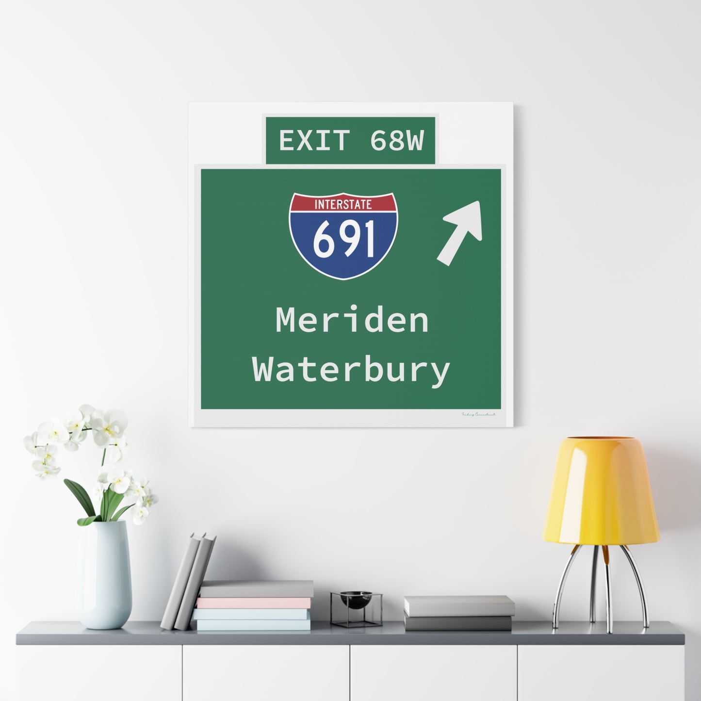 Vintage WCP Exit 68W Matte Canvas, Stretched, 1.25"