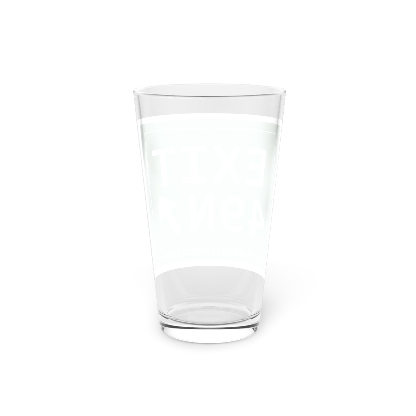 Vintage Exit 49N Merritt Parkway Sign Pint Glass, 16oz