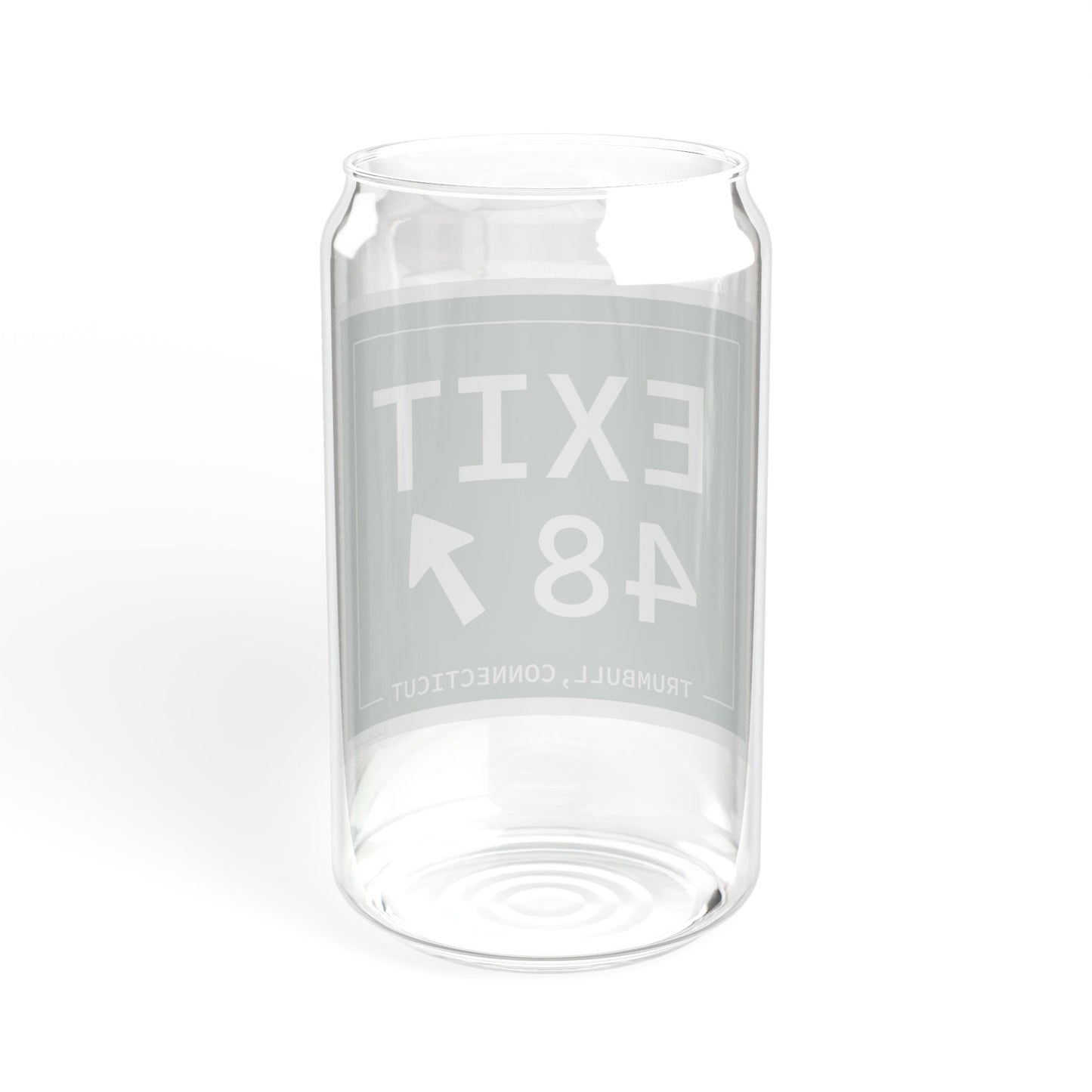 Vintage Exit 48 Merritt Parkway Sign Sipper Glass, 16oz