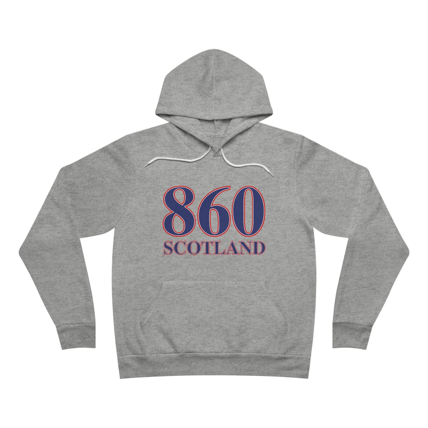 860 Scotland Red White & Blue Unisex Sponge Fleece Pullover Hoodie
