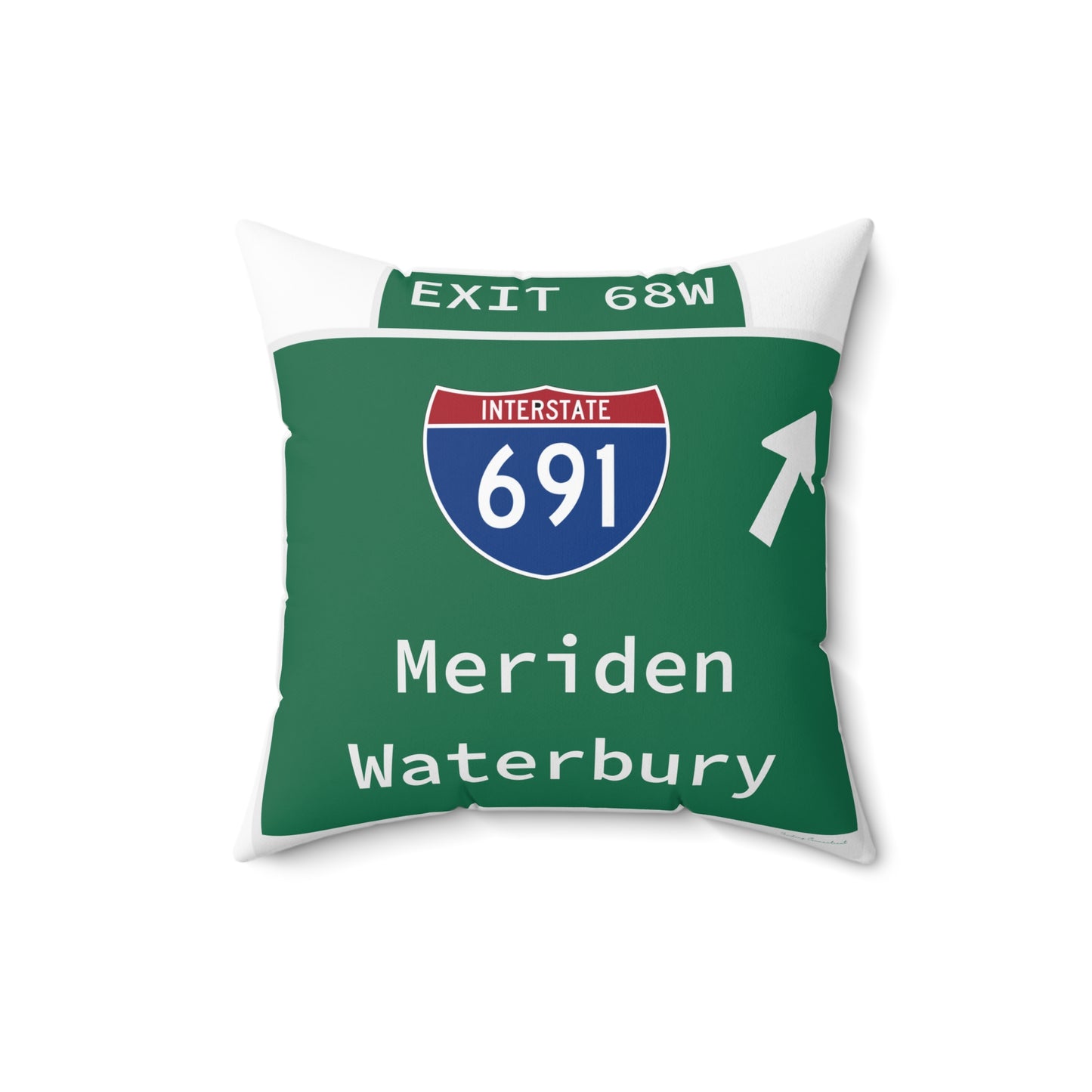 Vintage WCP Exit 68W Spun Polyester Square Pillow