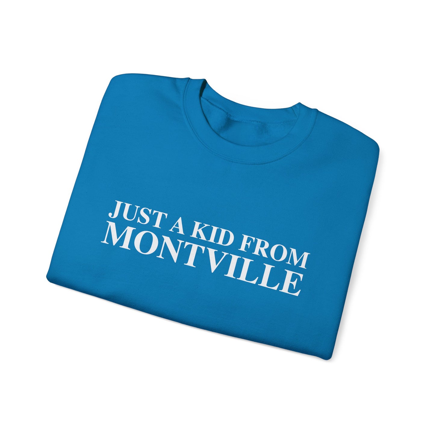 Just a kid from Montville Unisex Heavy Blend™ Crewneck Sweatshirt