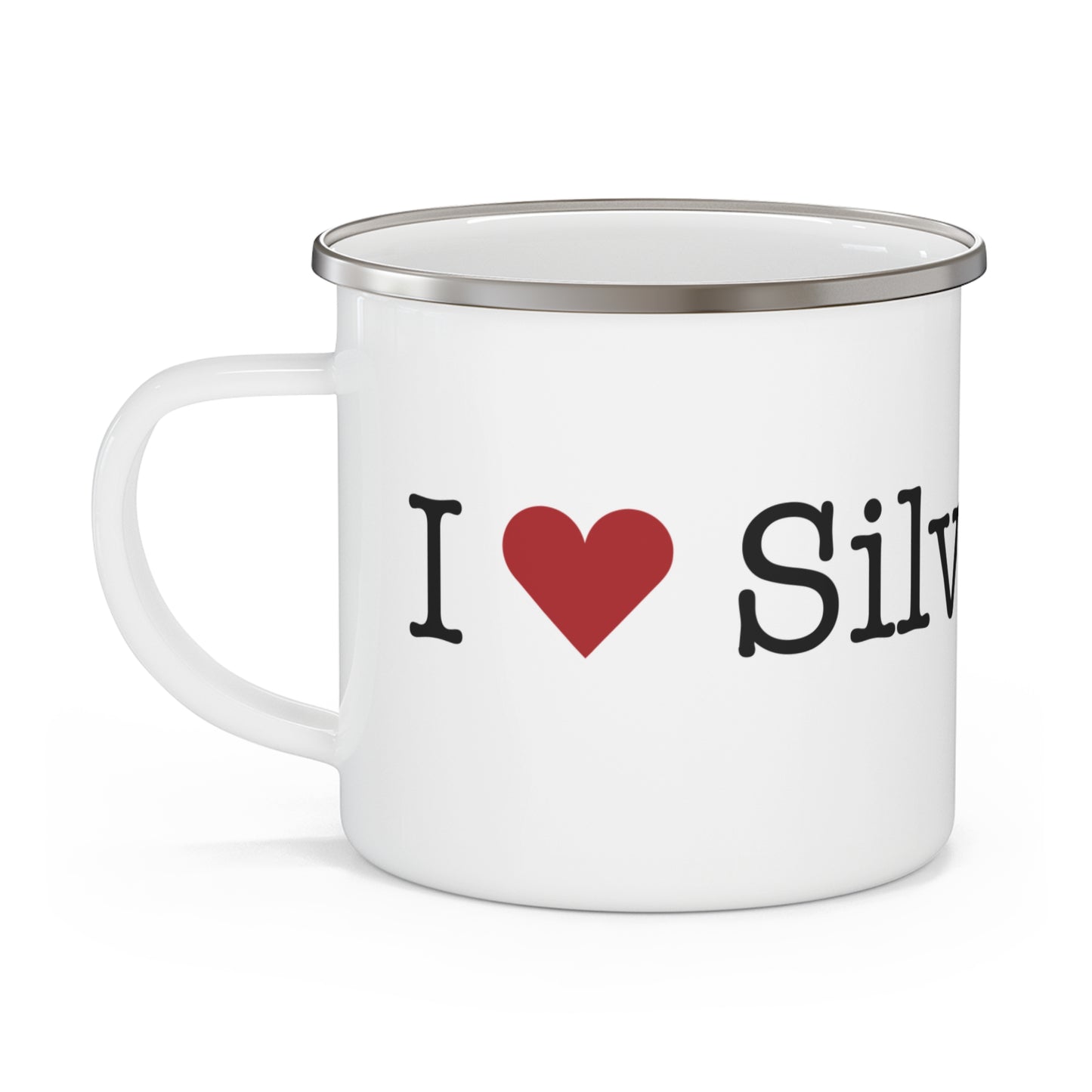 I Heart Silvermine. Enamel Camping Mug