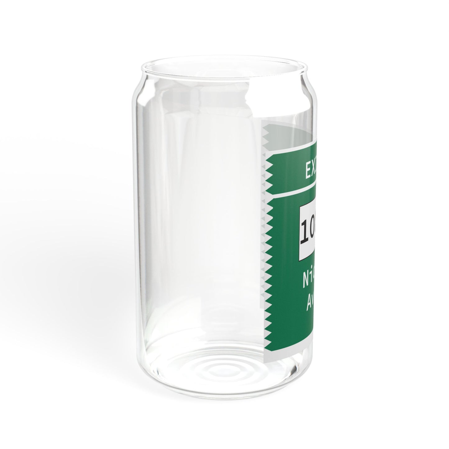 Vintage Merritt Parkway Exit 51 Sign Sipper Glass, 16oz
