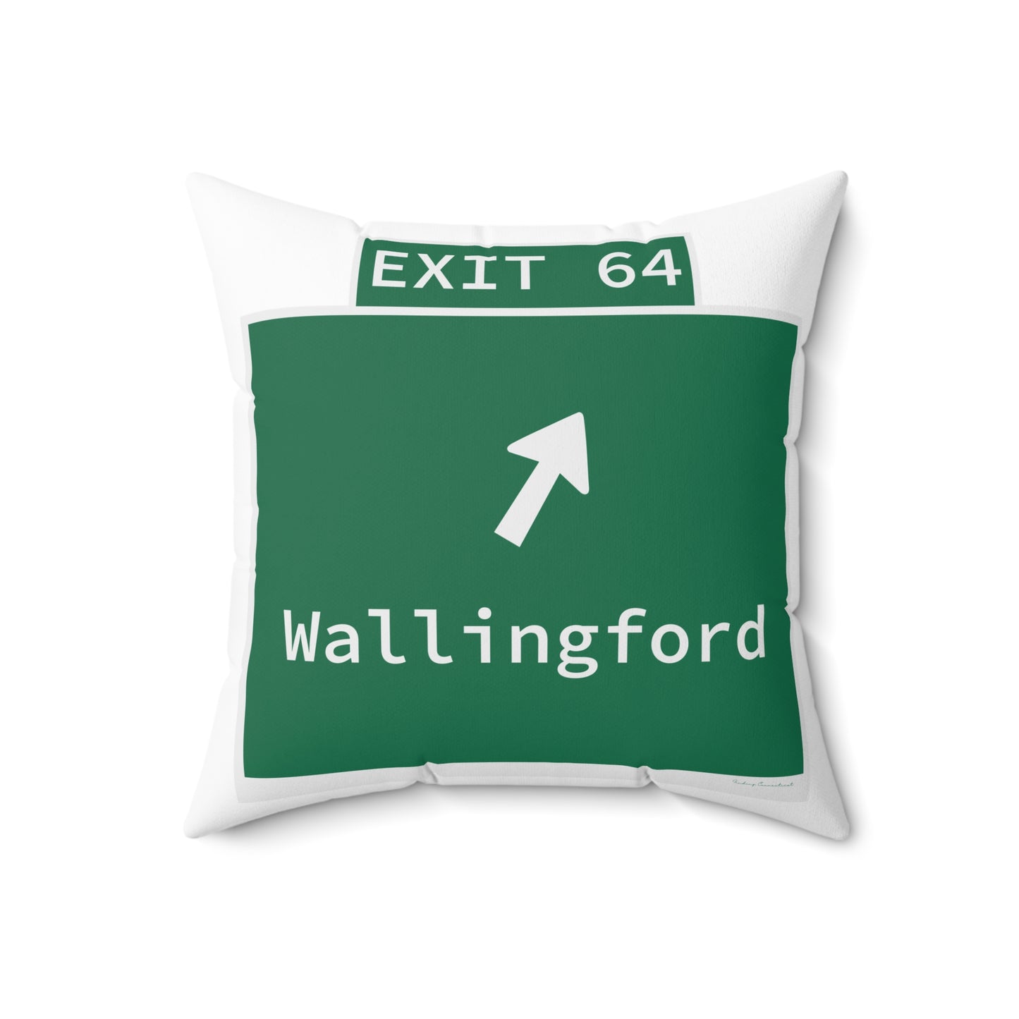 Vintage WCP Exit 64 Sign Spun Polyester Square Pillow