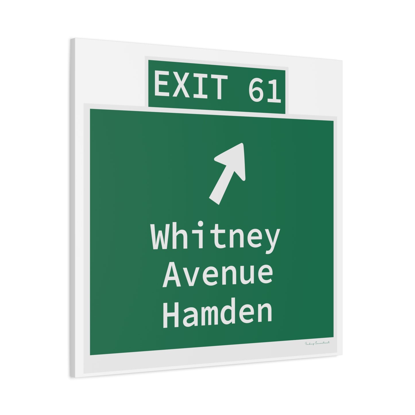 Vintage WCP Exit 61 Sign Matte Canvas, Stretched, 1.25"