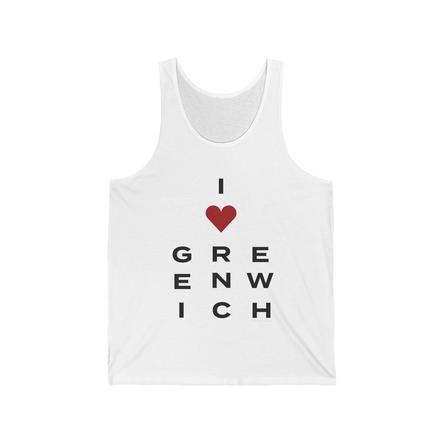 Greenwich Vision
Unisex Jersey Tank Top