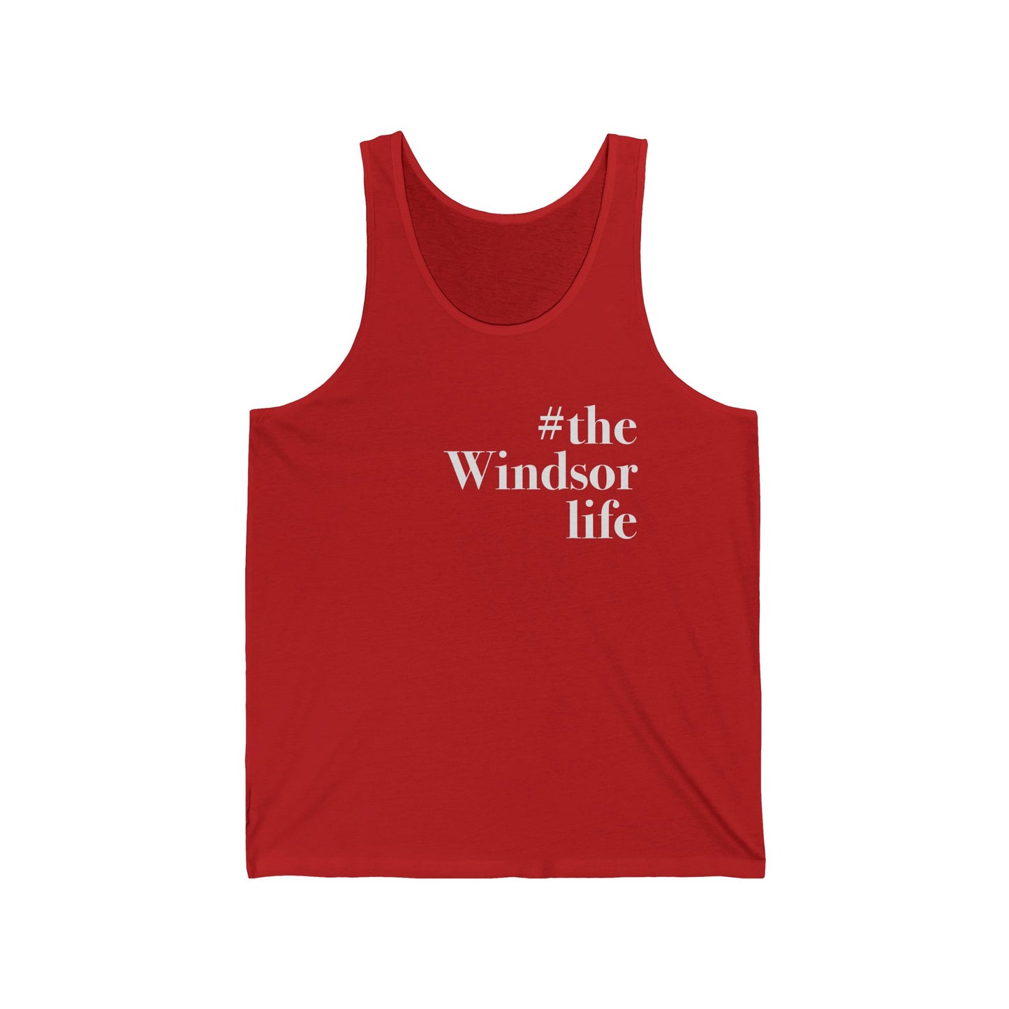 #thewindsorlife Unisex Jersey Tank