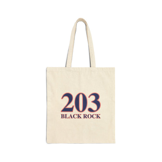 203 Black Rock Red White & Blue Cotton Canvas Tote Bag