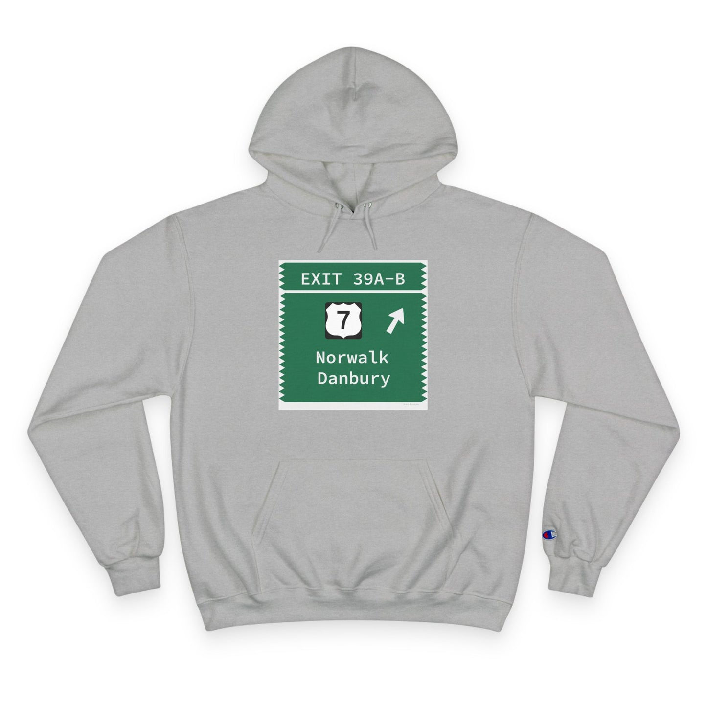 Vintage Merritt Parkway Exit 39 A-B Sign Champion Hoodie