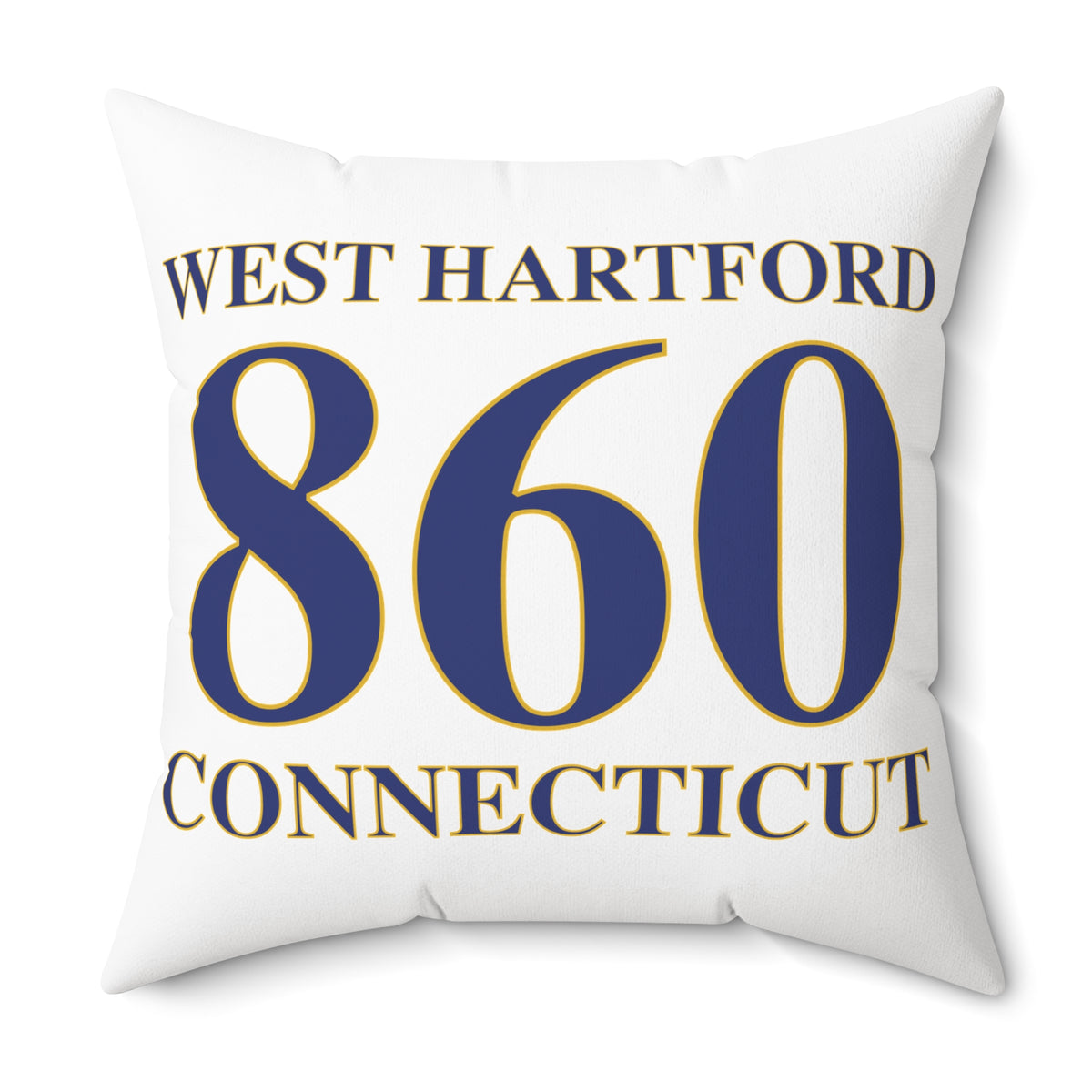 West Hartford 860 Connecticut Polyester Square Pillow